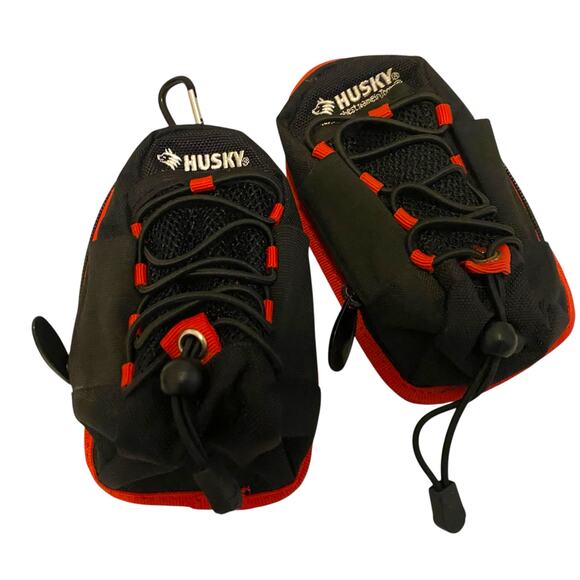 Set of TWO Husky Holdalls Mini-Mouth Bag Tool Pouch with Belt Clip - Picture 2 of 14